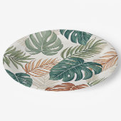 Boho Tropical Leaves Papieren Bordje (Gekanteld)