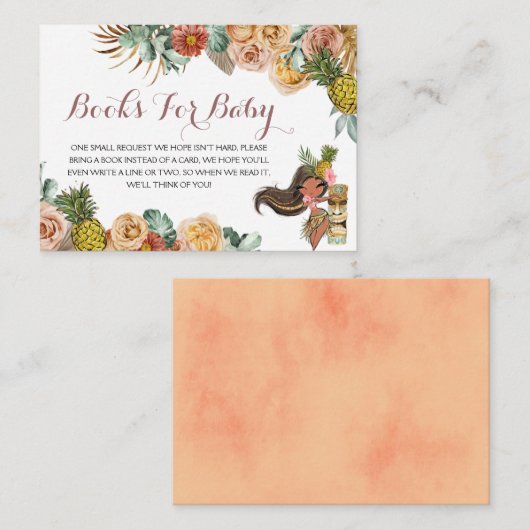 Boho Tropical Luau Books for Baby Enclosure Kaart (Voorkant / Achterkant)