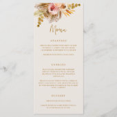 Boho Tropical Menu Wedding Party Food Drinken C103 (Voorkant)