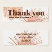 Boho tropical mini bijsluiter mini visitekaartjes (Voorkant /achterkant)