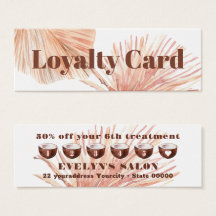 Boho Tropical Mini Loyalty Card