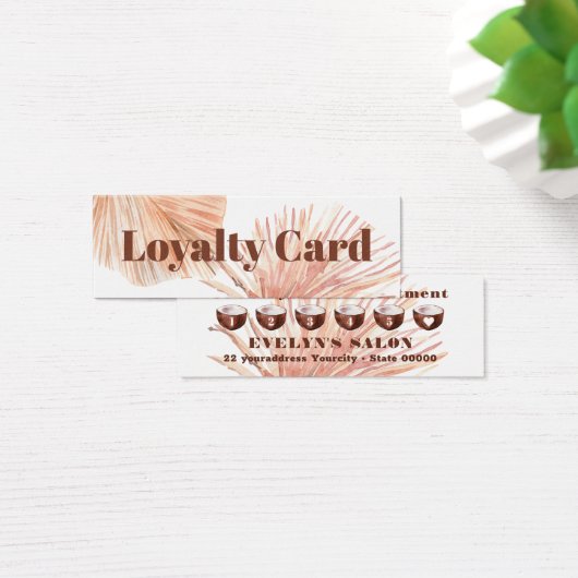 Boho Tropical Mini Loyalty Card Mini Visitekaartjes (Bureau)