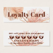 Boho Tropical Mini Loyalty Card Visitekaartjes (Voorkant /achterkant)