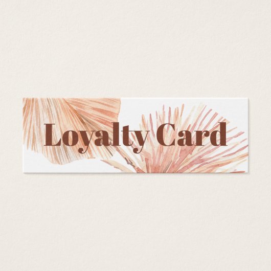 Boho Tropical Mini Loyalty Card Visitekaartjes (Voorkant)