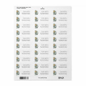 Boho Tropical Monstera Leaves Return Address Label (Full Sheet)