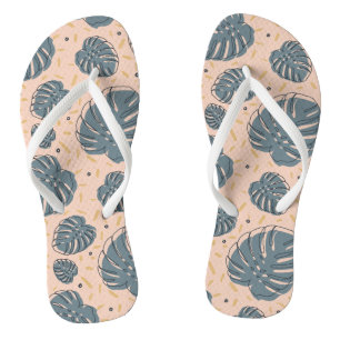 Boho Tropical Monstera Teenslippers