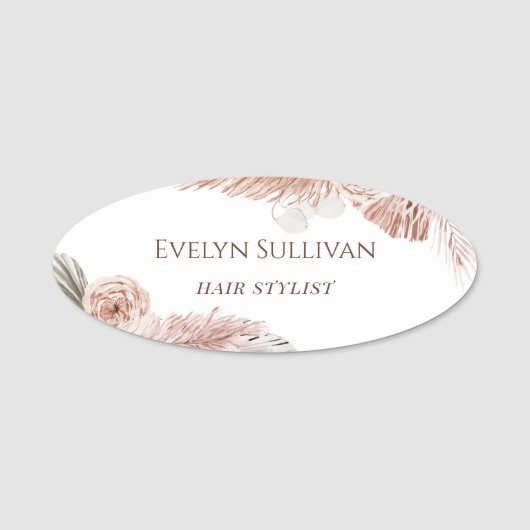 Boho Tropical Name Tag (Voorkant)