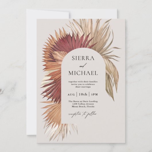 Boho Tropical Oasis Coastal Elegance Kaart (Voorkant)