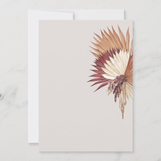 Boho Tropical Oasis Coastal Elegance Kaart (Achterkant)