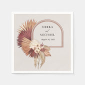 Boho Tropical Oasis Elegant Wedding Servet (Voorkant)