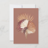 Boho Tropical Oasis Wedding RSVP Kaartje (Achterkant)