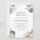Boho Tropical Orchid Bridal Brunch Uitnodiging (Voorkant)