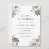 Boho Tropical Orchid Bridal Luncheon Uitnodiging (Voorkant)
