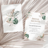 Boho Tropical Orchid Bridal Shower Uitnodiging