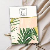 Boho Tropical Palm Leaf Blank Sieradenhouder Logo Visitekaartje