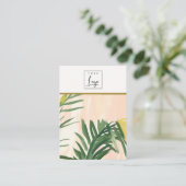 Boho Tropical Palm Leaf Blank Sieradenhouder Logo Visitekaartje (Staand voorkant)