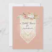 Boho Tropical Pampas Grass Floral Vrijgezellenfees Aankondiging (Achterkant)