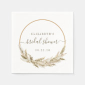 Boho Tropical Pampas Grass Vrijgezellenfeest Servet (Voorkant)