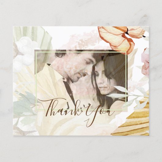 BOHO Tropical Pampas Grass Wedding Flyer (Voorkant)