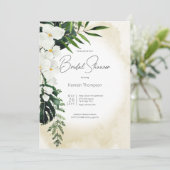 Boho Tropical Sand Waterverf Vrijgezellenfeest Kaart (Staand voorkant)