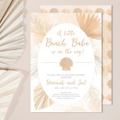 Boho Tropical Seashell Genderneutraal Baby shower Kaart