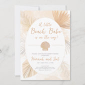 Boho Tropical Seashell Genderneutraal Baby shower Kaart (Voorkant)