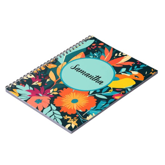 Boho Tropical Spiral Notebook, Samantha Boho  Notitieboek (Linkerzijde)
