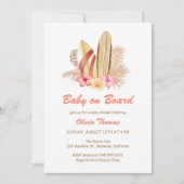 Boho Tropical Surf Baby aan boord van het Baby sho Kaart (Voorkant)