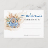 Boho Tropical teddy Advice for the Mama-to-be Informatiekaartje (Voorkant)