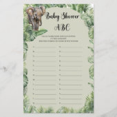 Boho tropical teddy beer pampas Baby shower ABC (Voorkant)