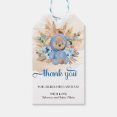 Boho Tropical teddy beer pampas gras bedankt Cadeaulabel (Voorkant)