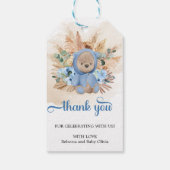 Boho Tropical teddy beer pampas gras bedankt Cadeaulabel (Achterkant)