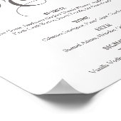 Boho Tropical Trouw Bar Menu Bord Poster (Matte) (Hoek)