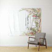 Boho Tropical Vrijgezellenfeest Photo Booth Wandkleed (In Situ (horizontaal))