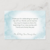 Boho Tropical Water Waterverf Dank je wel Informatiekaartje (Achterkant)