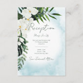 Boho Tropical Water Waterverf Reception Kaart (Voorkant)