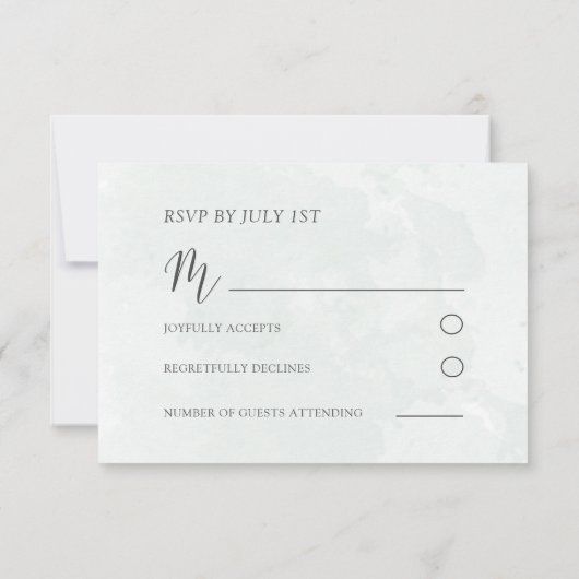 Boho Tropical Watercolor Wedding RSVP (Achterkant)