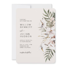 Boho Tropical Wedding Invitation