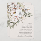 Boho Tropical Wedding Kaart (Voorkant / Achterkant)