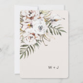 Boho Tropical Wedding Kaart (Achterkant)