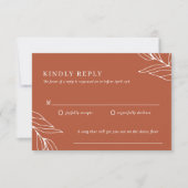 Boho Tropical Wedding RSVP Card (Voorkant)