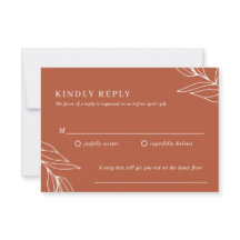 Boho Tropical Wedding RSVP Card
