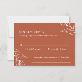Boho Tropical Wedding RSVP Card