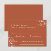 Boho Tropical Wedding RSVP Card Kaartje (Voorkant / Achterkant)