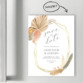 Boho Tropical Wedding Save the Date Magnetische Ka