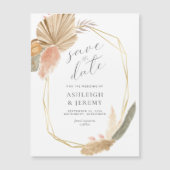 Boho Tropical Wedding Save the Date Magnetische Ka (Voorkant)