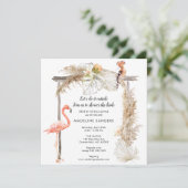 Boho Tropics Buiten Vrijgezellenfeest Kaart (Staand voorkant)