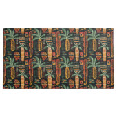 Boho Tropisch Afrikaans Mudcloth Patroon Kussensloop (Voorkant-Rechts)