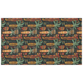 Boho Tropisch Afrikaans Mudcloth Patroon Tafelkleed (Voorkant (Horizontaal))