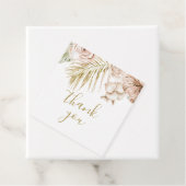 Boho Tropisch Bloemmotief en Palm bedankt Bedankjes Labels (In situ)